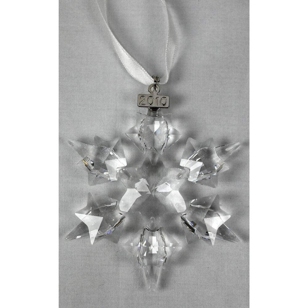 2010 Swarovski Crystal Snowflake Christmas Ornament w/ Box COA